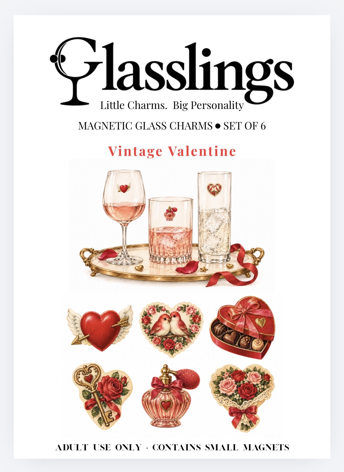 Vintage Valentine Glasslings collection